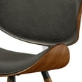 thumbnail image 6 of Marana Distressed Brown Vegan Leather Dining Chair - Mid-Century Modern, Wood Frame, Kitchen/Dining Room Seating, 29.3"H, Walnut Veneer, 6 of 9