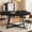 Black, variant on 59" Round Dining Table for 6-8, Modern Kitchen Table with Steel Base, Dining Room Tables for Kitchen, Black