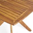 thumbnail image 4 of GDF Studio Dowber Outdoor Acacia Wood 5 Piece Dining Set, Teak, 4 of 14