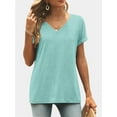 thumbnail image 6 of Womens Summer Sleeve V Neck Casual Tops Tshirts, 6 of 6