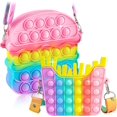 thumbnail image 1 of Aucma Paquete de 2 bolsos para niñas, juguetes, regalo, nube arcoíris, unicornio rosa, bolso cruzado, bolso para niños 3 4 5 6 7 8 9 10 11 12 años Cumpleaños San Valentín Calcetín navideño Cesta de Pa, 1 of 4