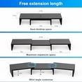 thumbnail image 4 of Dual Monitor Stand for Desk, Metal Computer Stand, Desk Shelf Riser,Desktop Organizer for Home and Office Use (Black), 4 of 7