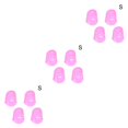 thumbnail image 4 of QualitChoice 4pcs Guitar Playing Left Hand Fingertip Ukulele Guitar Fingertip Silicone Protective Cover Pink S 3Set, 4 of 6