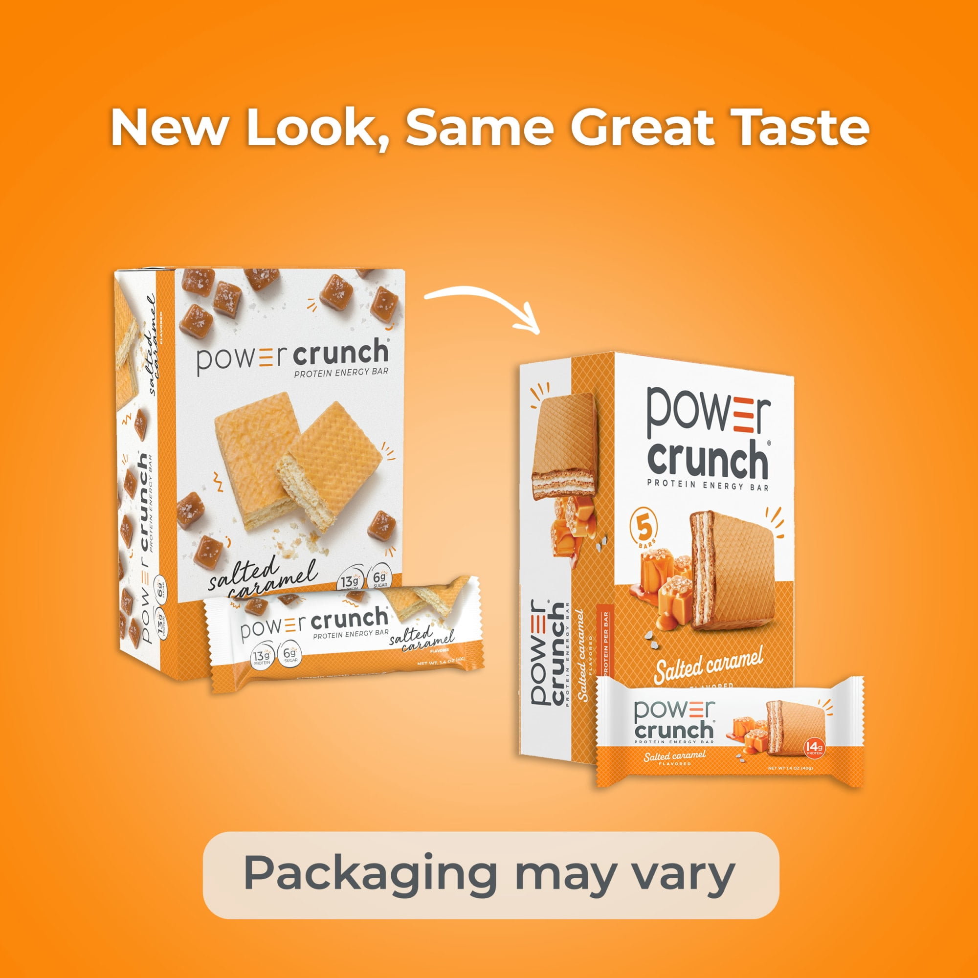 Power Crunch Salted Caramel Bars 1.4oz, 5 Count