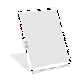 thumbnail image 5 of Impressions Fleur Touch Pad Tri Tone LED Makeup Mirror with Flip Cover, Smart Portable Mirror with Touch Sensor Switch and Rechargeable Battery (White), 5 of 10