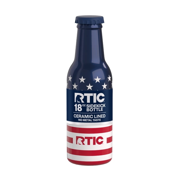 RTIC 18 oz Insulated Sidekick Water Bottle, Ceramic Lined, Leak-Proof Lid, Cold Glory