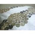 thumbnail image 2 of Pillow Case Covers With Zipper, Ivory Pillow Covers For Couch 16x16 inch (40x40 cm), Silk Zippered Pillow Covers, Circles & Dots, Metal Coins, Modern Cushion Cover&nbsp; - Silver and Gold, 2 of 3