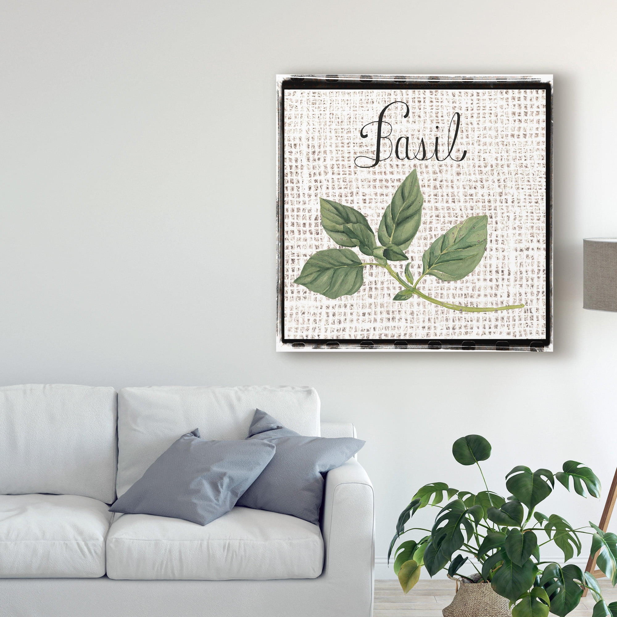 Trademark Fine Art 'Burlap Herbs V' Canvas Art by Grace Popp