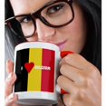 thumbnail image 2 of 3drose, I Love Belgium, 11oz Two-tone Red Mug, 2 of 6