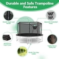 thumbnail image 5 of LHX Trampoline with Basketball Hoop 14FT 1400LBS Outdoor Trampolines for Kids Adults Backyard Heavy Duty Round Trampoline with Safety Enclosure Net, Ladder, Recreational Trampoline, No Gap Design, 5 of 8