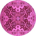 thumbnail image 1 of Ahgly Company Indoor Round Oriental Pink Industrial Area Rugs, 4' Round, 1 of 4