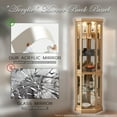 thumbnail image 3 of CKEASEAN Lighted Corner Curio Cabinet with Doors - Wooden Display Cabinet with Tempered Glass Shelves and Lights for Living Room, Dining Room, 3 of 9