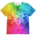 thumbnail image 1 of Tetrahedron Star Sacred Geometry All Over Youth T Shirt Multi YLG, 1 of 2