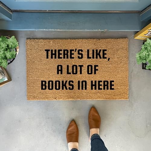 Bookish Doormat,There are Many Books,Funny Doormat,Porch Welcome Mat,Bookish Gift for Book Lovers Suitable for Home Kitchen Indoor and Outdoor Decoration 16x24 Inch.