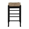 thumbnail image 3 of Boraam Square Rush 24in. Backless Wood Counter Stool, Black Finish, 3 of 10