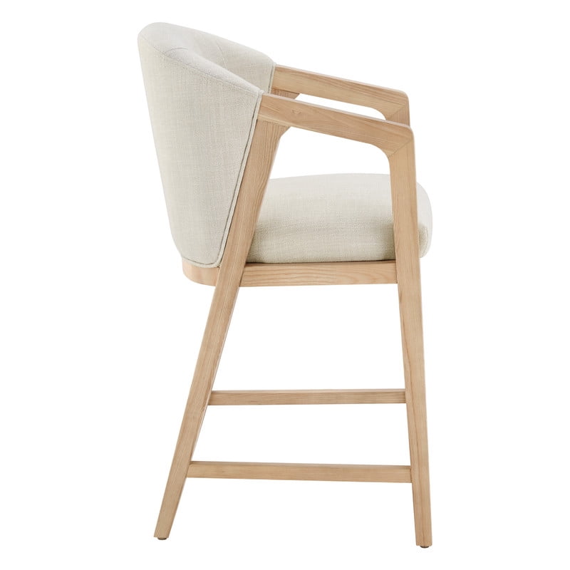 Spruce & Spring Exposed Wood Barstool Indoor Wood Frame Stool