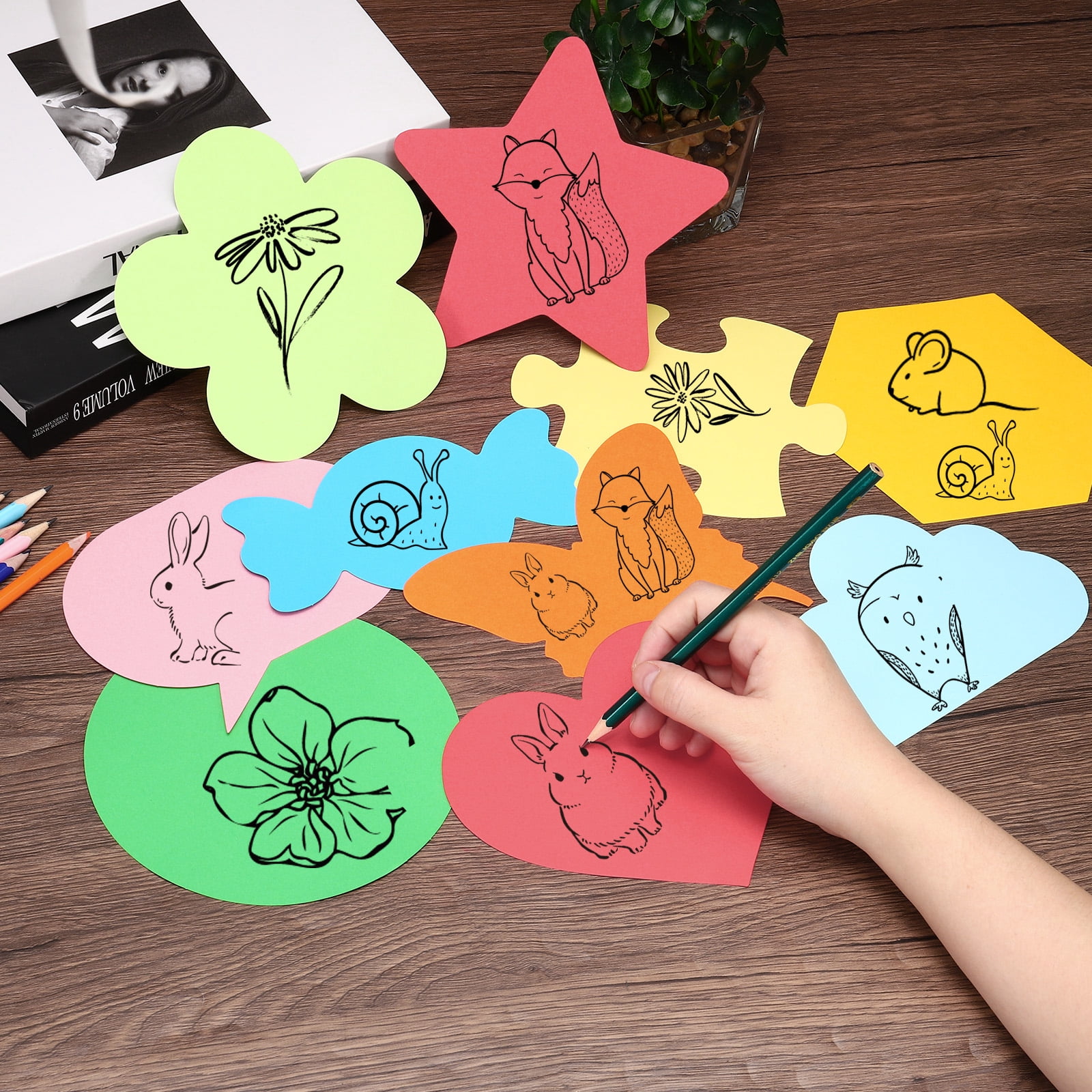 Unique Bargains Bulletin Board Paper Cut Outs Decorations for DIY Crafts ["Hexagon"]