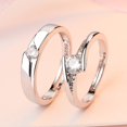 thumbnail image 1 of 50 925 anillos de plata para mujer anillo de diamantes apertura ajustable accesorios de joyería de moda japonesa y coreana Gao Jiahui unisex, 1 of 2