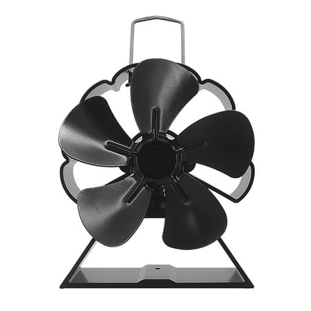 

FAIOIN Stove Fan with 5 Blades Fireplace Fan Heat Powered Fan with Thermometer Wood Stove Fan for Wood Stove Fireplace Fan