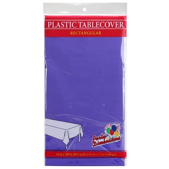 Tablecover Plastic Purple Rectangular 54'' X 108'' :1CT