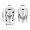 thumbnail image 2 of 4Pcs 4mm to 6mm Aluminum Alloy Shaft Coupling L25xD19 Flexible Coupler Beam Stepper Motor Joint Connector Silver, 2 of 6