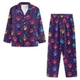 thumbnail image 4 of SCRAWLGOD Dog Paw Button Up Pajamas for Women Long Sleeve 2 Piece Lounge Women Fall Size 2XL Jogger Pjs for Women Comfortable Loungewear Sets Woman Travel, 4 of 7