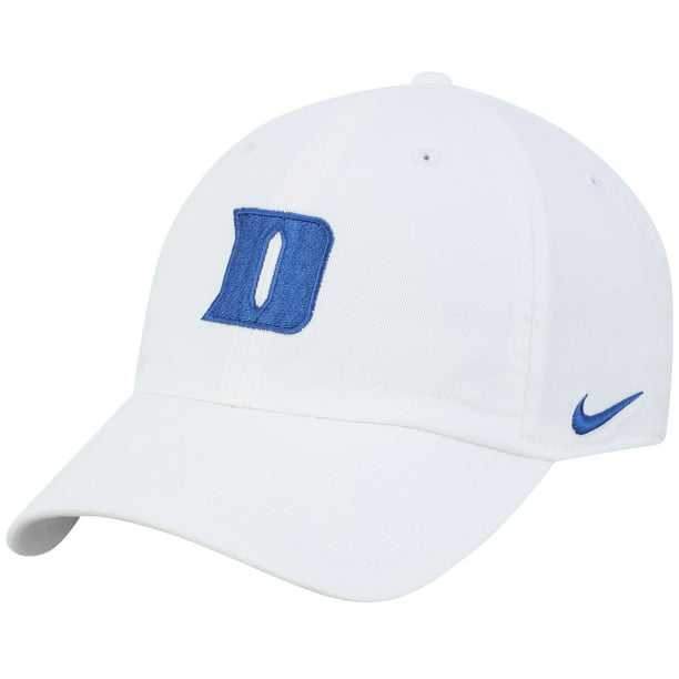 Men's Nike White Duke Blue Devils Heritage 86 Logo Performance Adjustable  Hat - OSFA