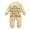 Beige, variant on Fesfesfes Newborn Infant Baby Jumpsuit Boys Girls Cute Letter Keep Warm Romper Outfits Set Tops on