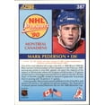 thumbnail image 2 of 1990-91 Score #387 Mark Pederson RC NHL Hockey Trading Card, 2 of 2