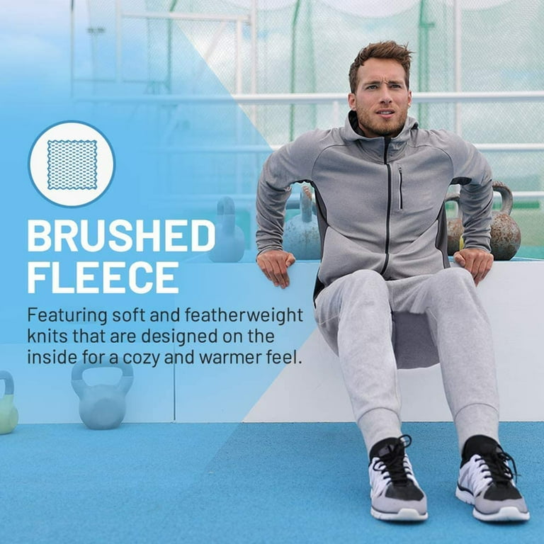JMR USA INC Men's Fleece Pants with Pockets Cuffed Bottom JMR USA INC Men's Fleece Pants with Pockets Cuffed Bottom
