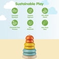 thumbnail image 3 of PlanToys® Stacking Cups Ring Wooden Montessori Size and Colour Sorting Toy | Fine Motor, Early Math and Coordination Development | Eco Friendly Educational Activity for Toddlers, 3 of 9