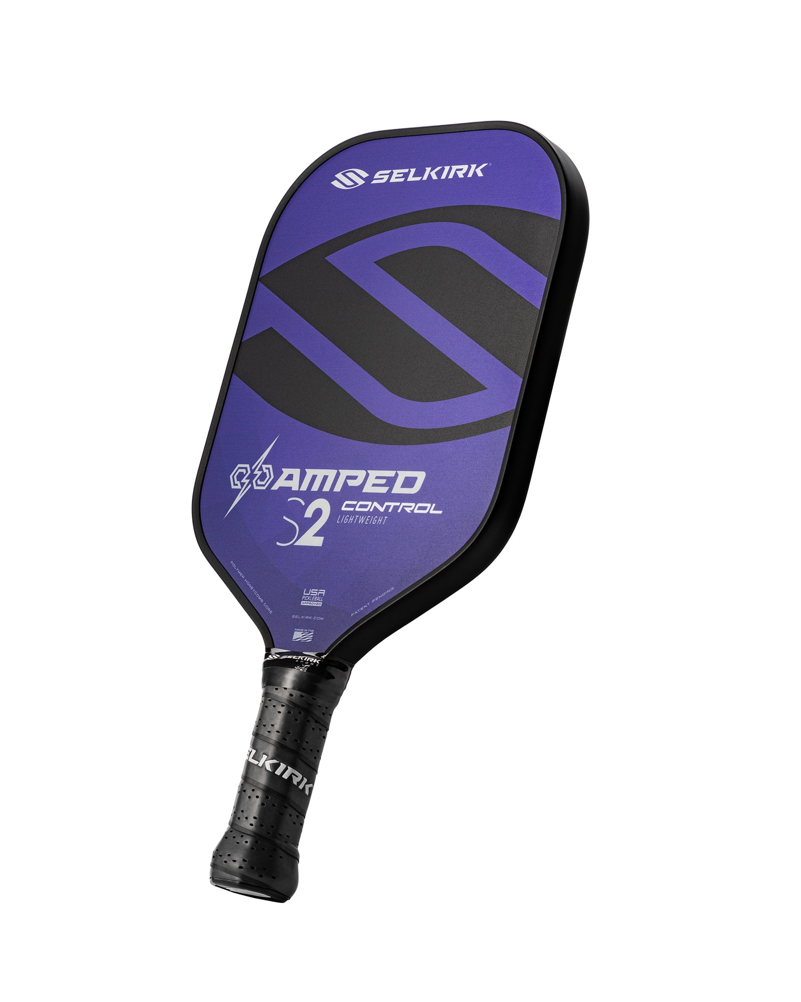 Selkirk Amped Control S2 Pickleball Paddle – Lightweight Composite Paddle for Spin & Control – USAPA Approved – for Beginner to Advanced Players, Indoor & Outdoor Use