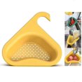 thumbnail image 1 of SHAR Thickened Triangle Sink Rack (Yellow), Swan Shaped Sink Strainer Basket, Kitchen Drainer Storage Rack for Fruits, Vegetables, Garbage, Leftovers, 1 of 5