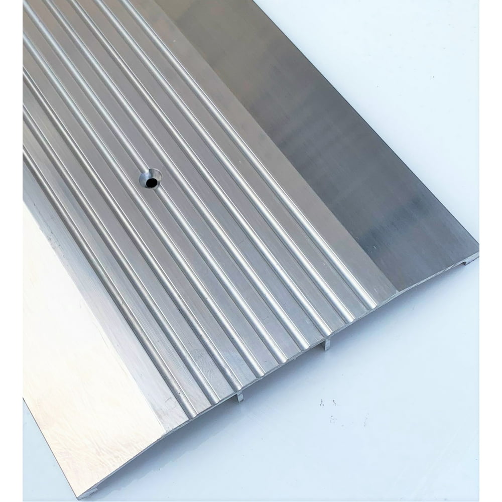 7" Wide x 1/2" Heavy Duty Corrugated Aluminum Threshold Made in USA (8