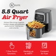 thumbnail image 3 of Kitchen Elite 5.5 Qt. Digital Air Fryer, Countertop Cooker with LED Screen, Grey, 3 of 8