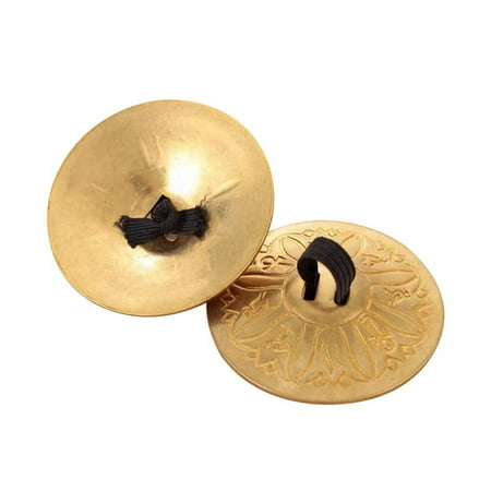 Finger Cymbals, Hand Cymbal Belly Dance Zills with Elastic Band, Percussion Music Instrument for Kids, Adults Pair