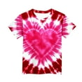 thumbnail image 5 of Xdegoge Valentines Shirts for Girls Tie-Dye Heart T-Shirt Short Sleeve Summer Tops Crew Neck Graphic Tees Cute Funny Tshirts, 5 of 5