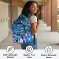thumbnail image 3 of HELLHERO Blue Butterflies Multi Pocket School Bookbag with Water Proof Large Capacity Kids School Backpack, Water Resistant 17 Inch Kids Backpack for Daily Use Outdoor, 3 of 6