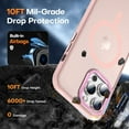 thumbnail image 4 of for iPhone 14 Pro Max Case Magnetic Compatible with MagSafe Slim Translucent Matte Phone Case Cover 6.7 inch, Pink, 4 of 14