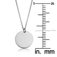 thumbnail image 4 of KoolJewelry 14k White Gold 10mm Round Disc Adjustable Length Necklace (adjusts to 17" or 18"), 4 of 5