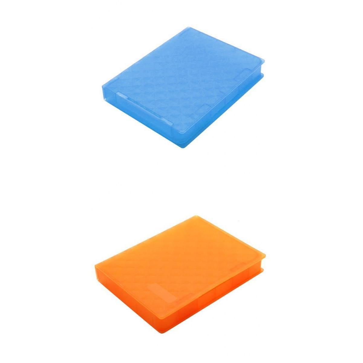 QSTDGVPW 2 Pieces 2.5" SATA Hard Drive HDD SSD Enclosure External Disk Case Storage