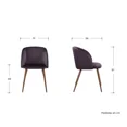 thumbnail image 3 of Silla Rolet nogal Estilo Contemporáneo Color Morado oscuro Gaia Herbs Rolet, 3 of 7
