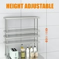 thumbnail image 3 of HOBLOC Stainless Steel Double Overshelf, Commercial 2-Tier Adjustable Shelves for Restaurant, Kitchen and Home, 12" x 30", 3 of 5