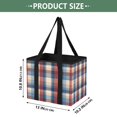 thumbnail image 2 of Collapsible Car Trunk Organizer with Handles 600D Oxford for Car Kitchen and Home Storage, Minimalist Check Pattern 13× 10.2×10.8inch, 2 of 6