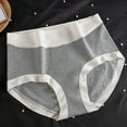 thumbnail image 3 of Elainilye Fashion Cotton Womens Underwear Oversized Comfortable Cotton Underwear Briefs Panties Underpants,Gray, 3 of 6