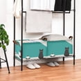 thumbnail image 3 of Yayeee Foldable Storage Basket for Shelves with Handles Waterproof Cloth Bins, Black Cat and Coffee, 3 of 7