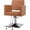 Camel, variant on UBesGoo 360° Swivel Barber Chair with Reclining Back, T-shaped Footrest, White