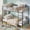 Grey, variant on Heavy Duty Twin Over Twin Bunk Bed for Adults & Teens – Metal Frame with Stairs, Full-Length Guardrail, Metal Slats, Space-Saving, No Box Spring Needed