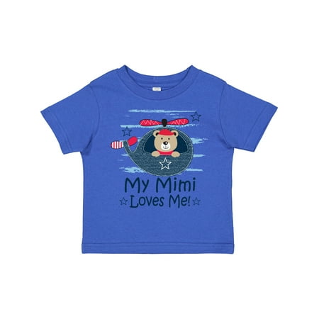 

Inktastic Mimi Loves Me Grandson Boy Bear Gift Toddler Boy Girl T-Shirt