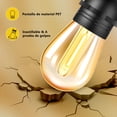 thumbnail image 4 of Guirnalda de Luces LED Exterior, 15m 15+1 Focos LED S14 Alto Brillo, Impermeable IP44, Serie de Luz Vintage Decorativas para Iluminaci&oacute;n de Jardin Patio Boda Hogar Cuarto Navidad - LASPANG, 4 of 7